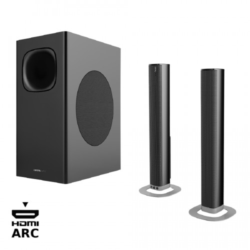 SOUNDBAR CRYSTAL AUDIO CASB 240 HD ΜΕ R/C 2-ΙΝ-1 BLACK 240W